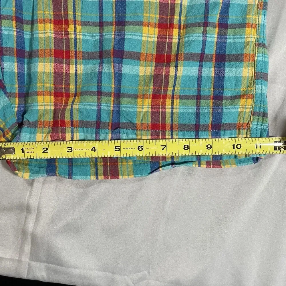 Washed Stoned Beaten Vintage 1946 Plaid Bermuda Shorts Mens Size 38
